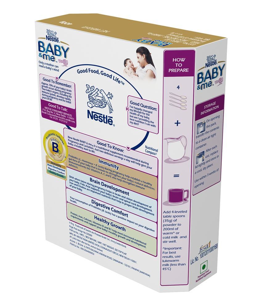 Nestle Baby & Me Pregnancy Nutritional Supplement Vanilla ...