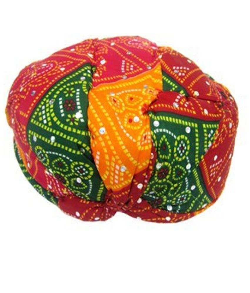 Shri Ganesha Plastic Multicolor Rajasthani Pagdi Cap - Buy Shri Ganesha ...