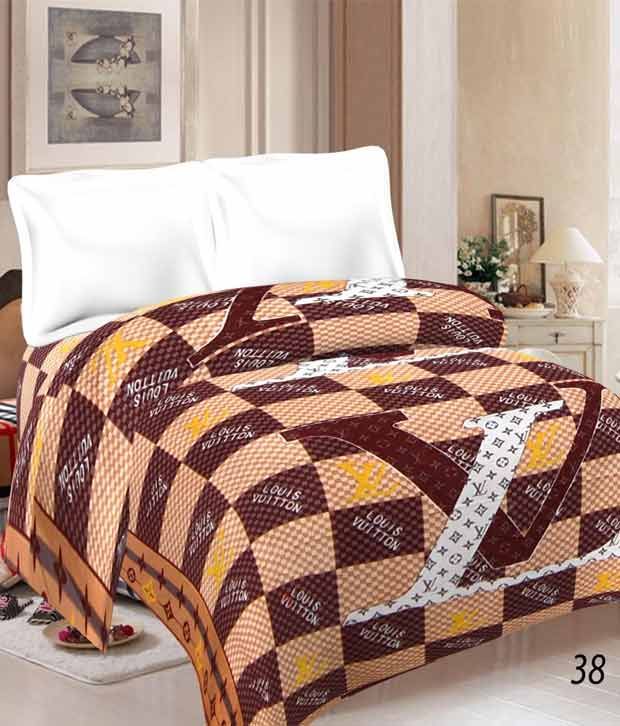 Gujattire Multicolor Blends Printed Double Sized Ac Quilt / Comforter