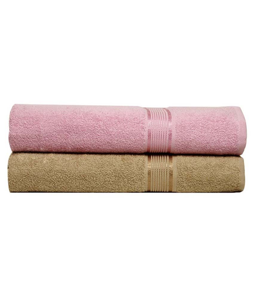 Phoenix International Multicolor Cotton Bath Towel Pack Of 2 Buy