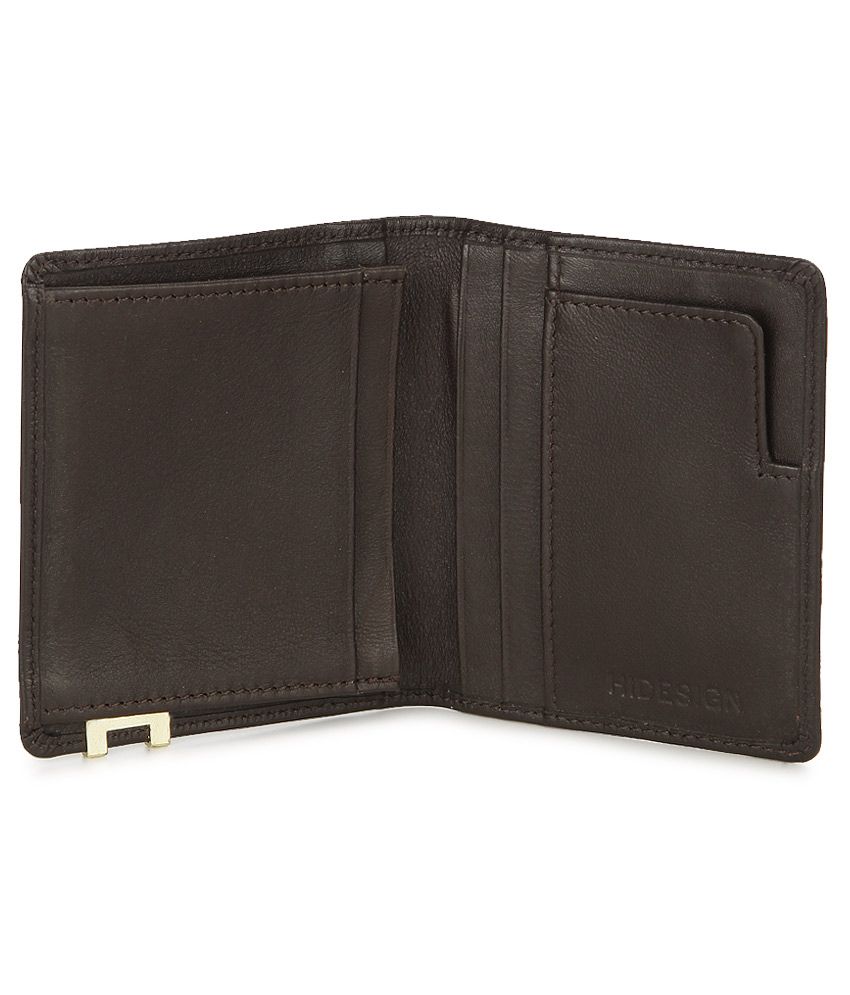 hidesign 268 ch brown leather men's card holder wallet