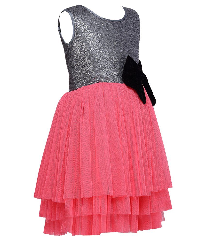 pink and grey frock