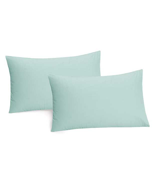     			Divine Casa Blue Cotton Pillow Covers - Set Of 2