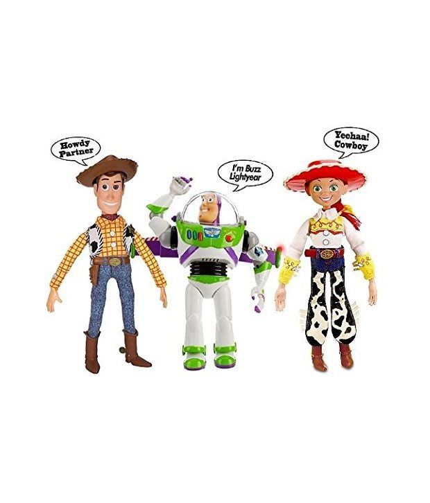 Disney Toy Story Woody, Buzz Lightyear, Jessie Cowgirl Talking Action ...