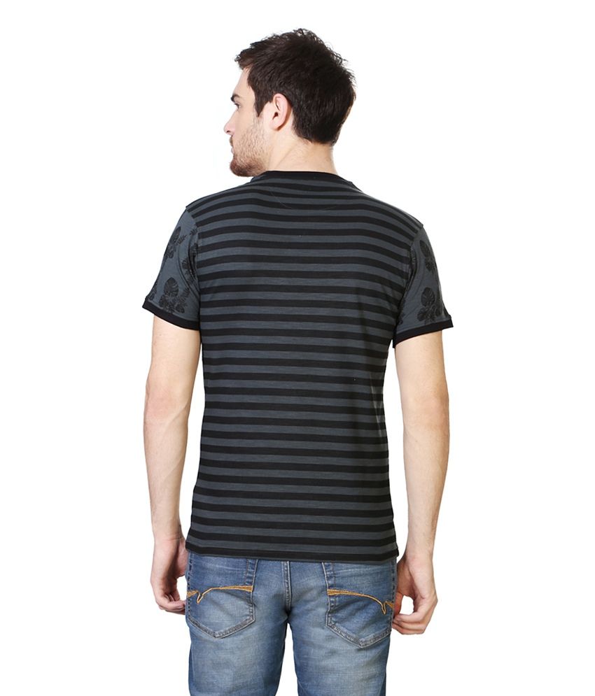 Peter England Black Round T Shirts 