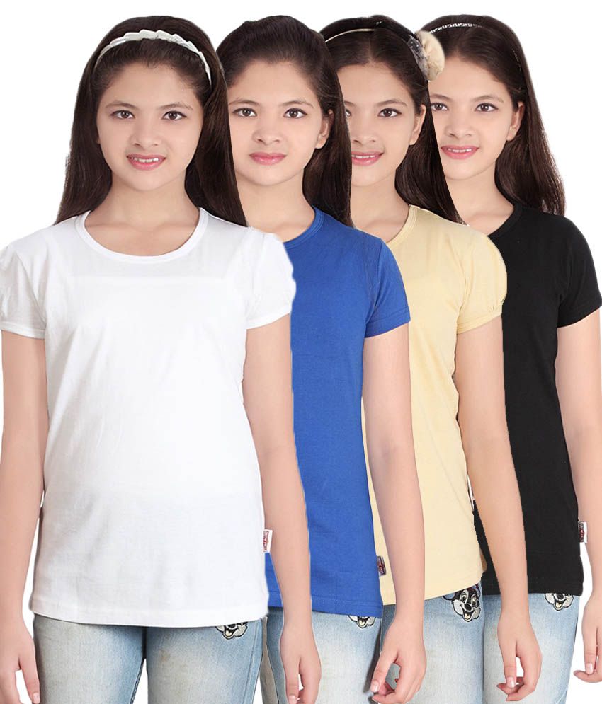     			Sini Mini Multi color Half Tshirts Pack of 4