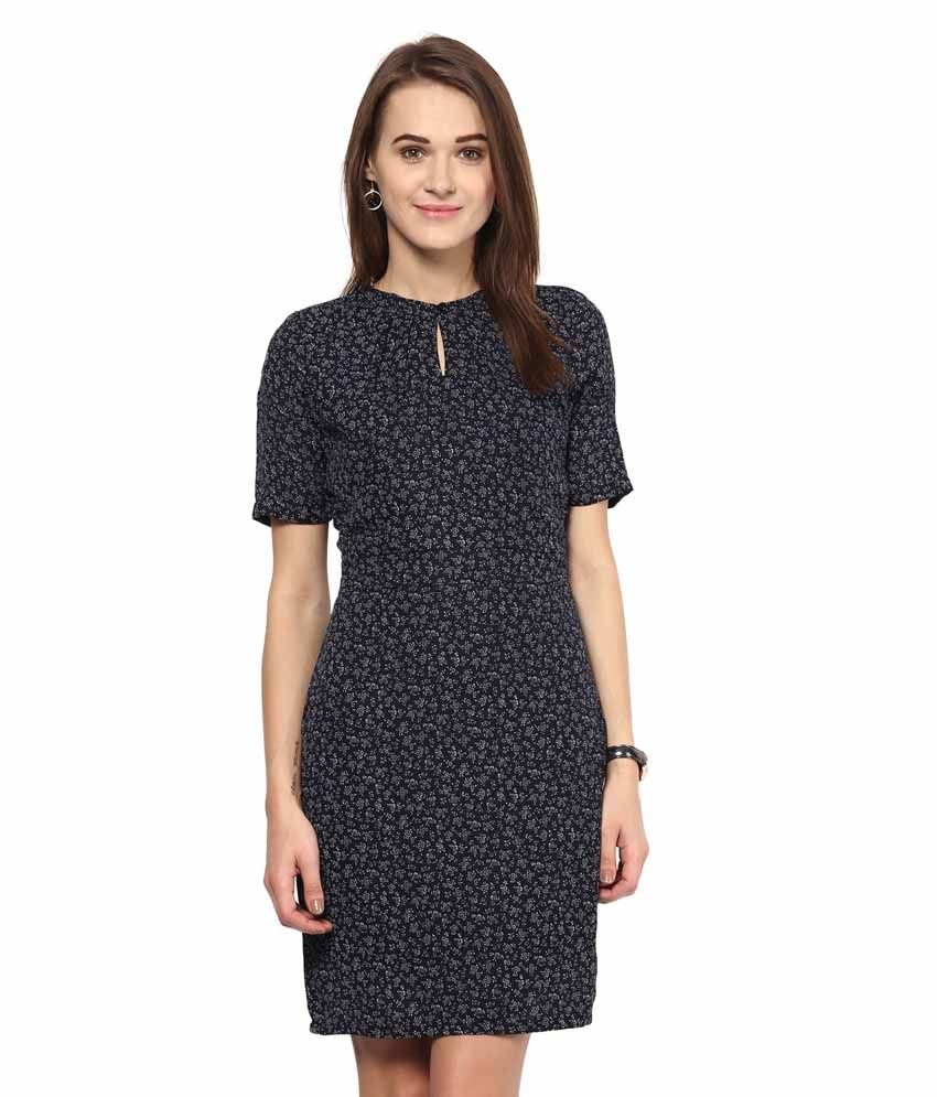 crepe a line dress