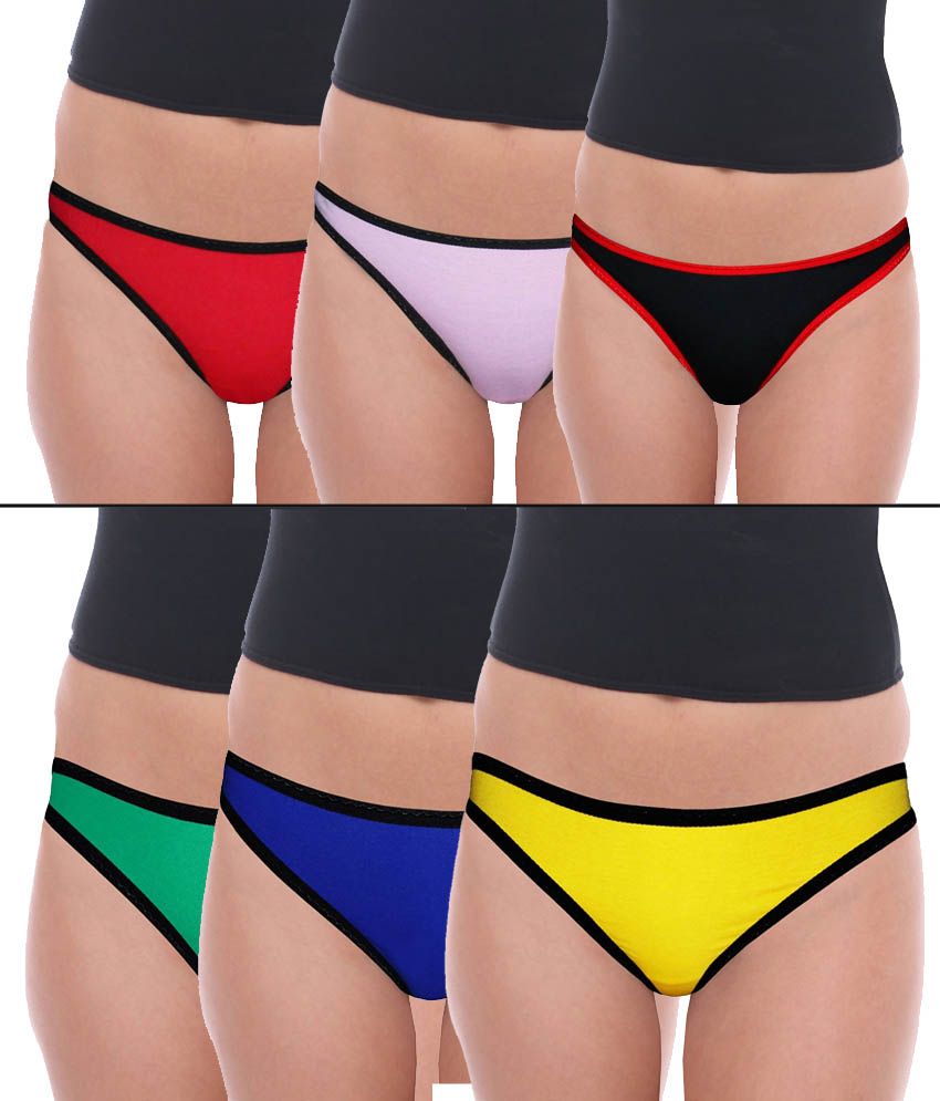     			Selfcare Pack of 6 Cotton Women's Briefs ( Multi Color )