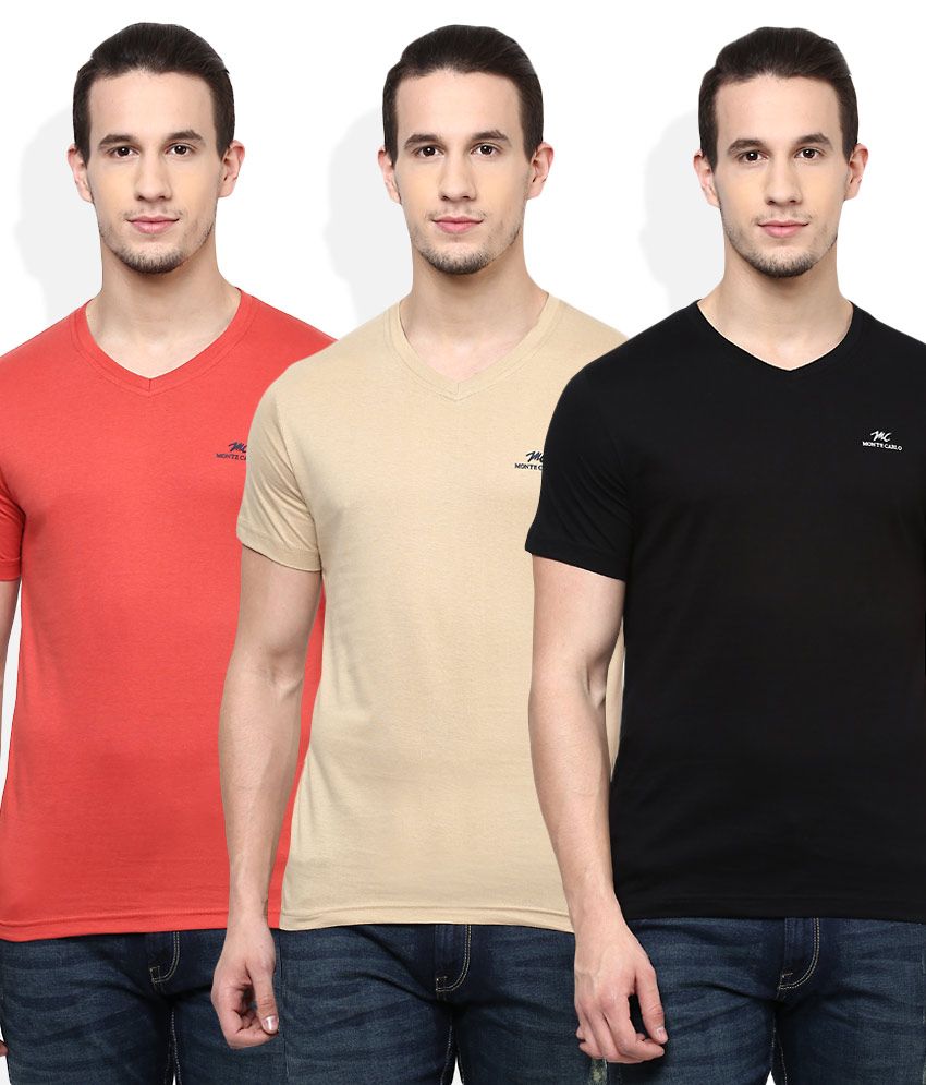 monte carlo t shirt pack of 3
