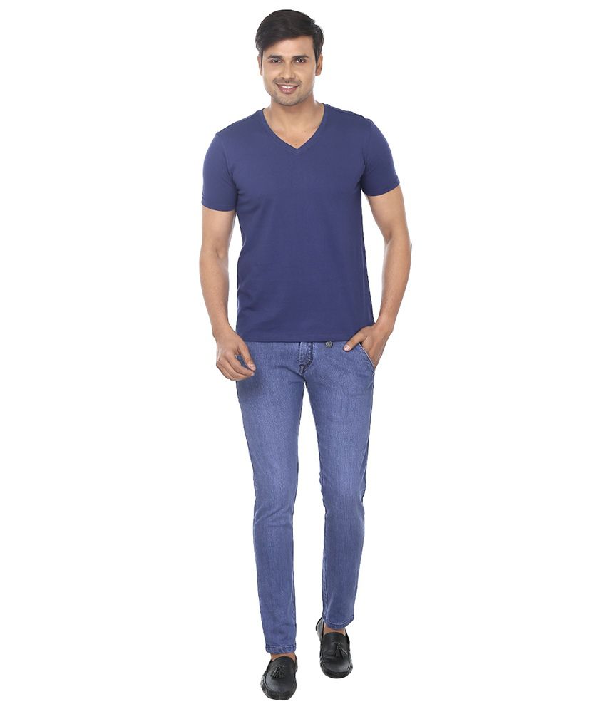 FLU Blue Slim Fit Jeans - Buy FLU Blue Slim Fit Jeans Online at Best ...