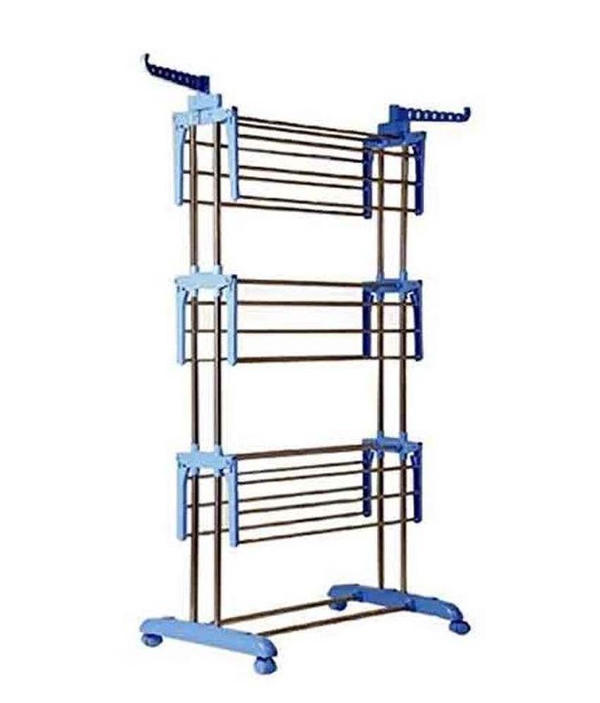 ASP HEALTHCARE BLUE STAINLESS STEEL CLOTH DRYING STAND