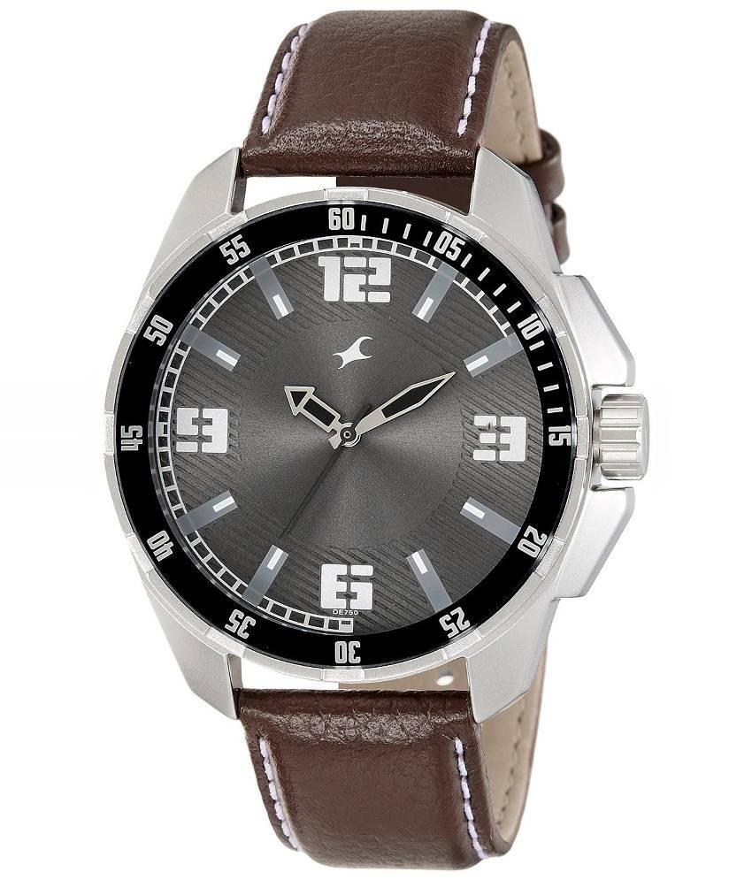 fastrack leather watches