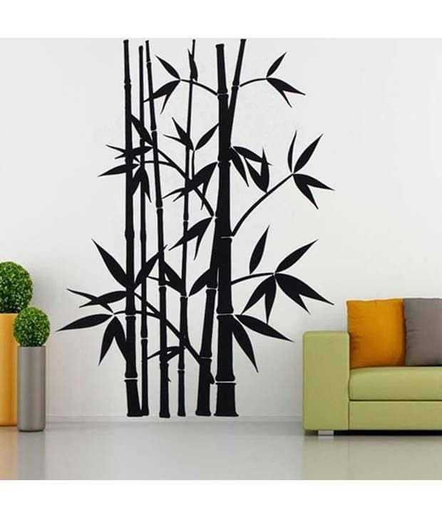 Uberlyfe PVC Arty Black Bamboo Wall Sticker Buy Uberlyfe PVC Arty Black Bamboo Wall Sticker