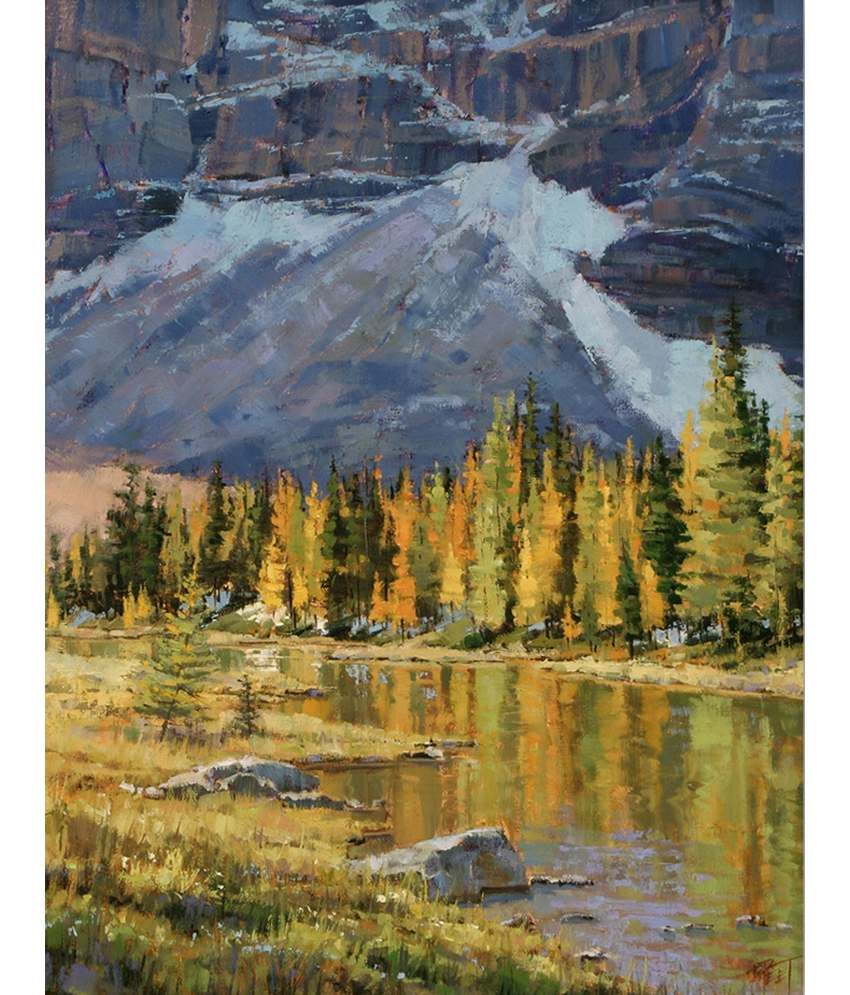 Vitalwalls Textured Landscape Canvas Art Painting Without Frame: Buy