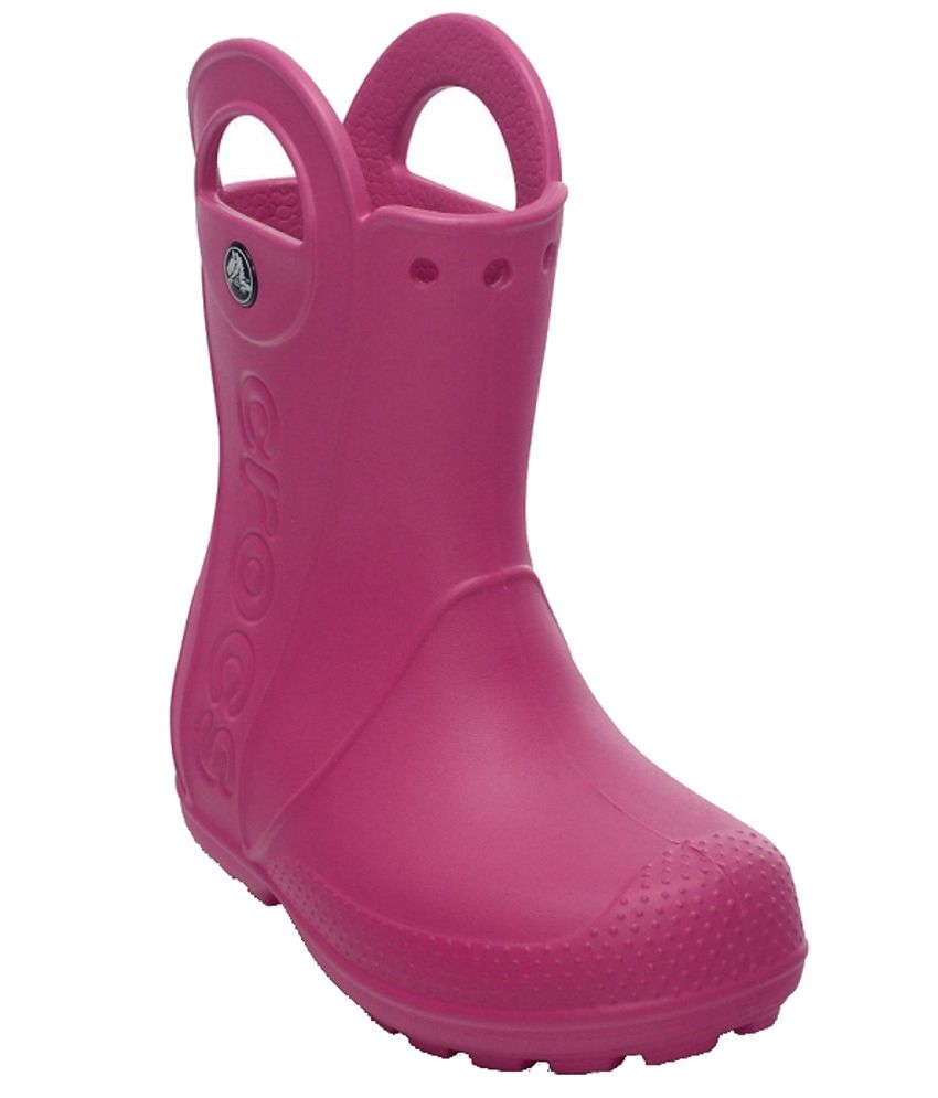 crocs pink boots