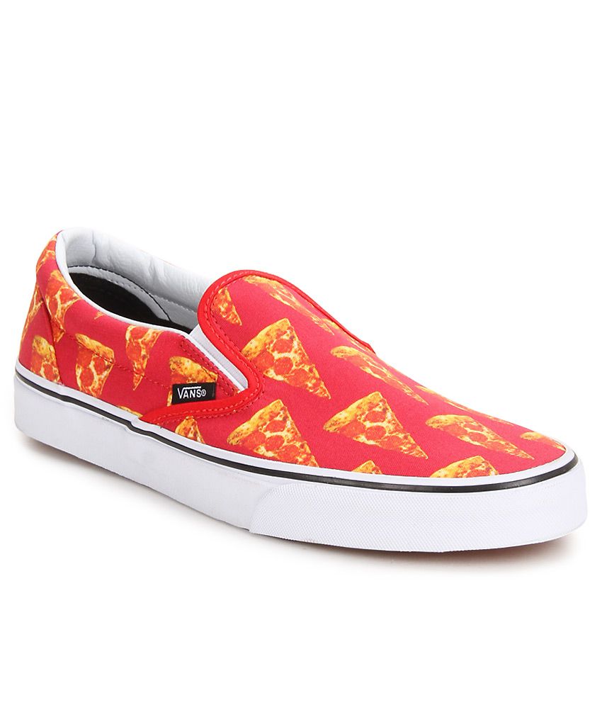 Vans Classic Slip-On Red Canvas Casual Shoes - Buy Vans Classic Slip-On ...