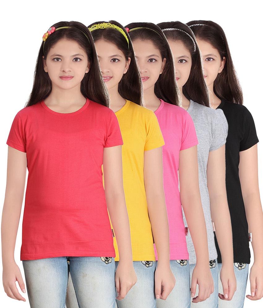     			Sini Mini Multi color Half Tshirts Set Of 5