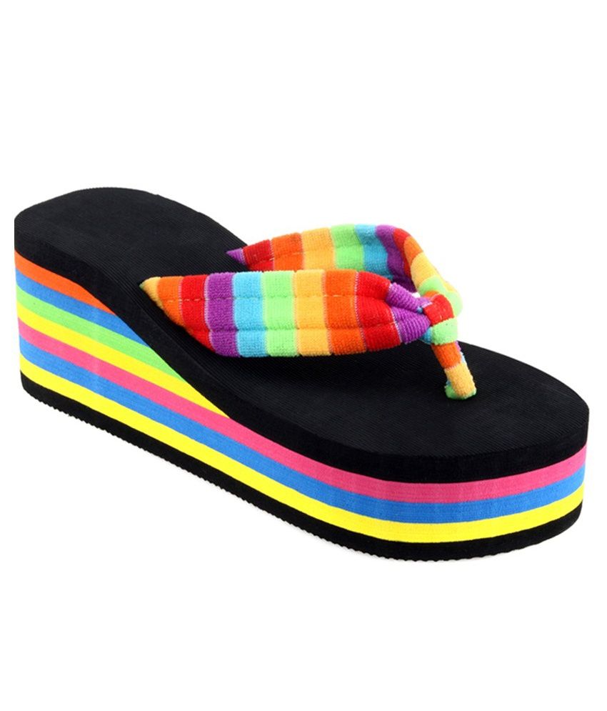 Shoe Lab Multi Color Platforms Heels Price in India Buy Shoe Lab Multi