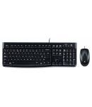 Logitech mk120 Black USB Wired Keyboard Mouse Combo
