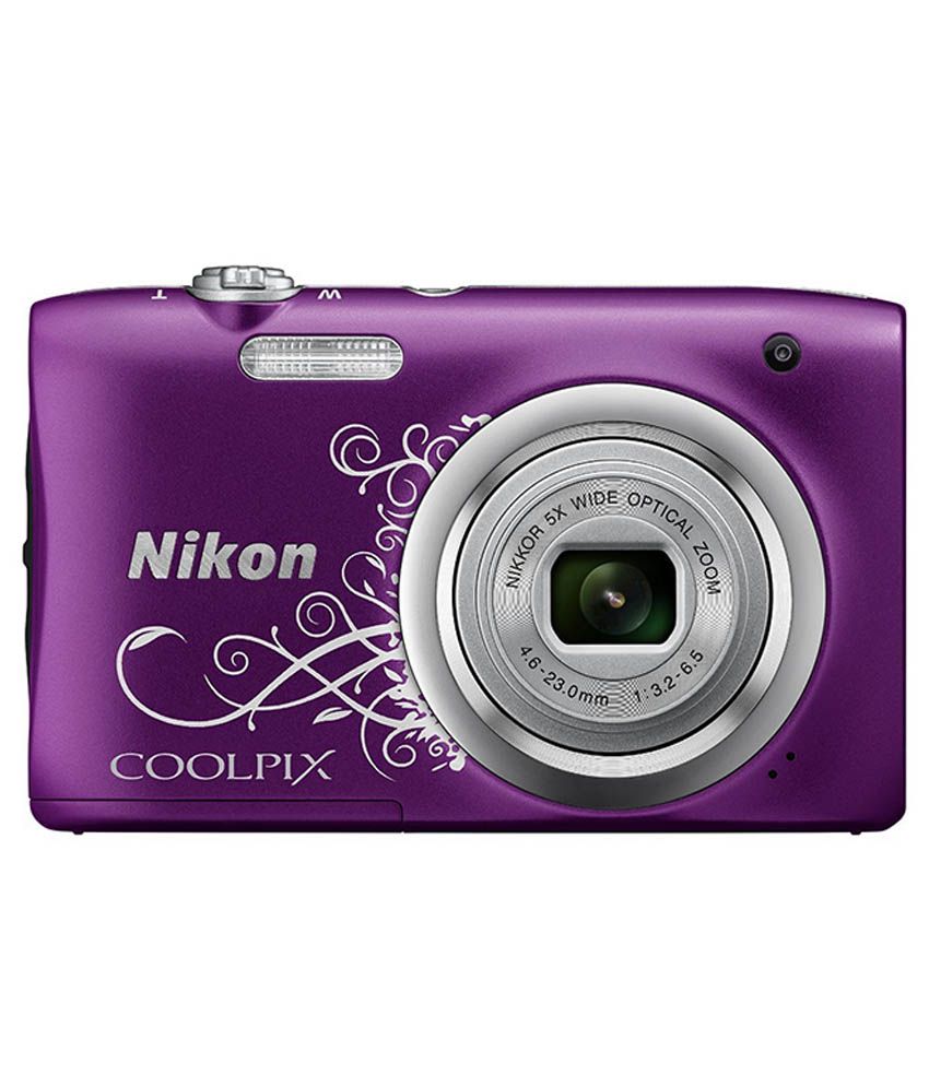 Nikon Coolpix A100 20.1MP Digital Camera - Purple Price in India- Buy