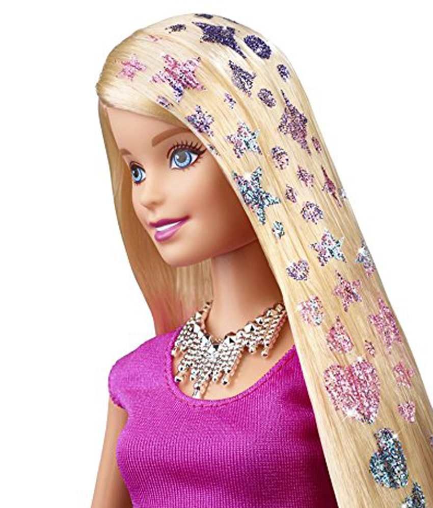 barbie with plastic hair