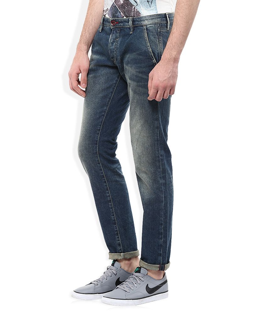 GAS Blue New Albert Chino Slim Fit Jeans - Buy GAS Blue New Albert Chino  Slim Fit Jeans Online at Best Prices in India on Snapdeal
