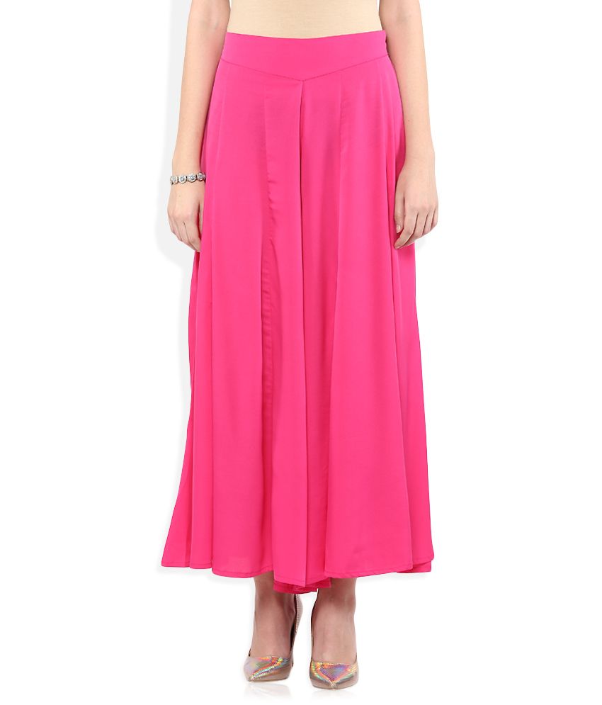 Aurelia Pink Flaired Palazzo Trousers 