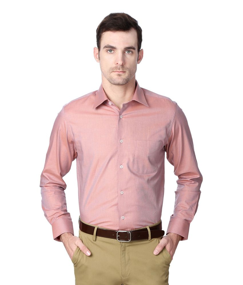 Peter England Pink Formal Slim Fit Shirts - Buy Peter England Pink ...