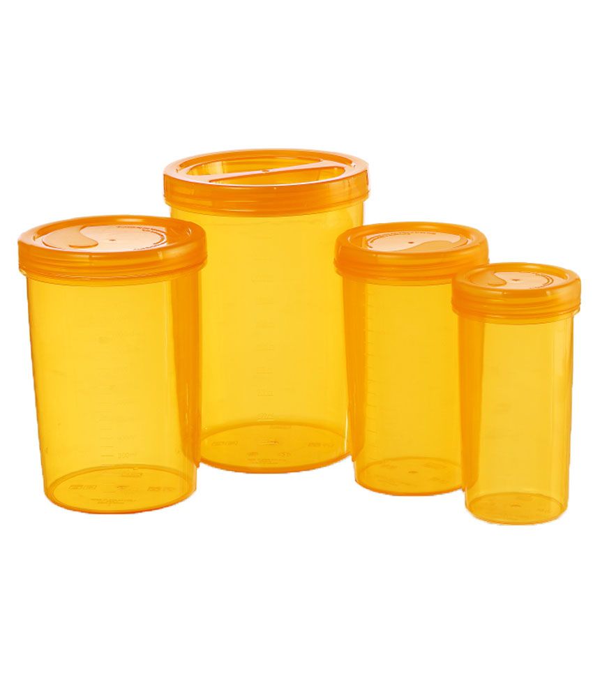 All Time Plastics Iris Container (4700ml) (4 Pc Set) Orange: Buy Online ...