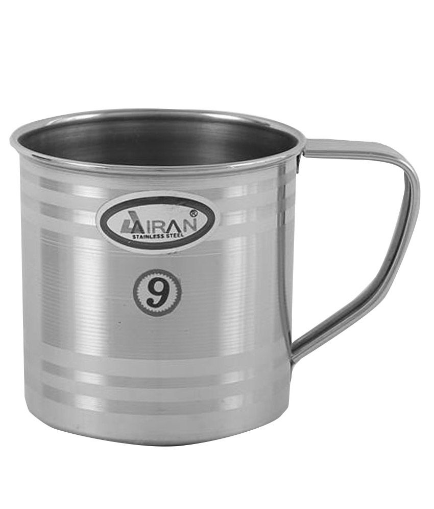 king international Silver Stainless Steel Milk Mug Set of 2 Buy Online at Best Price in India