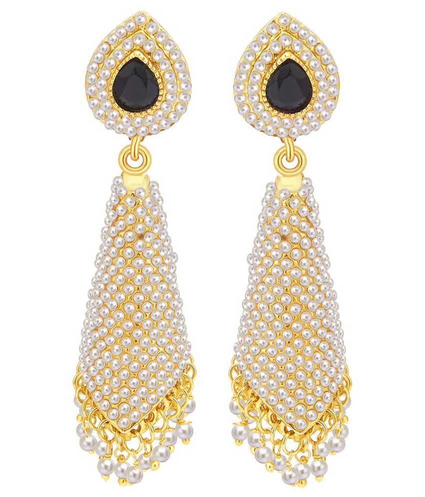     			Sukkhi Golden Alloy Hanging Earrings