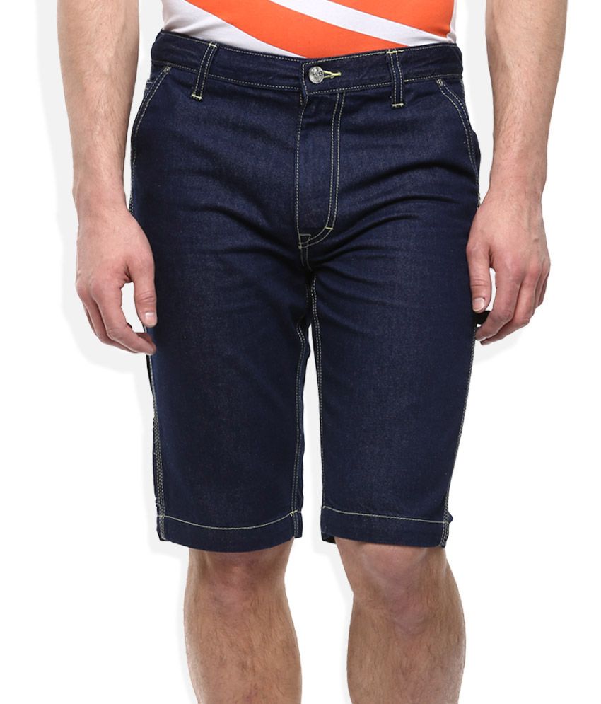 Lee Blue Denim Shorts - Buy Lee Blue Denim Shorts Online at Low Price ...