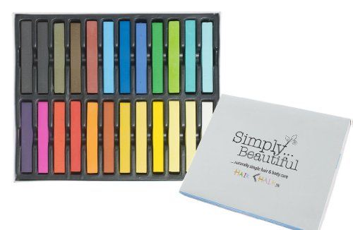 Simply Beautiful 24 Temporary Hair Chalks For Kids For Girls For