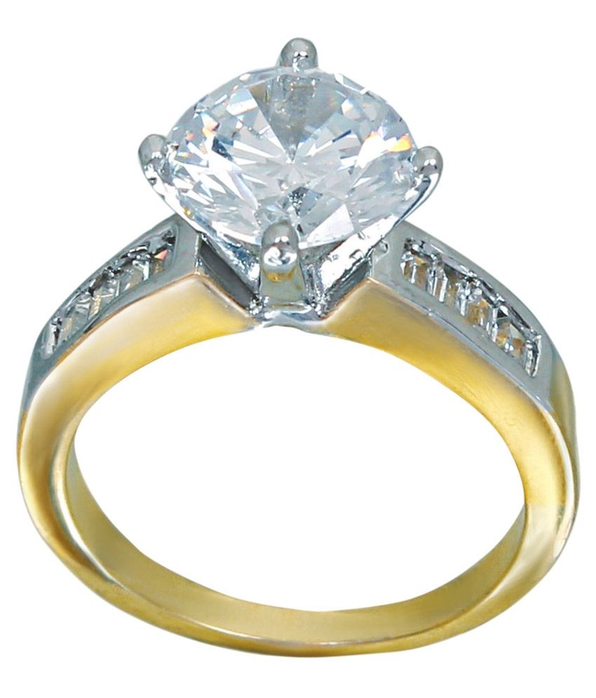 Affinity Jewellers Golden Alloy Ring Buy Affinity Jewellers Golden