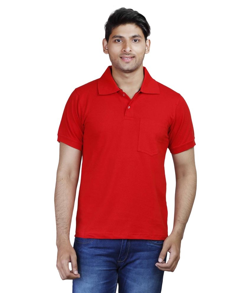     			Fleximaa Red Polo T Shirts