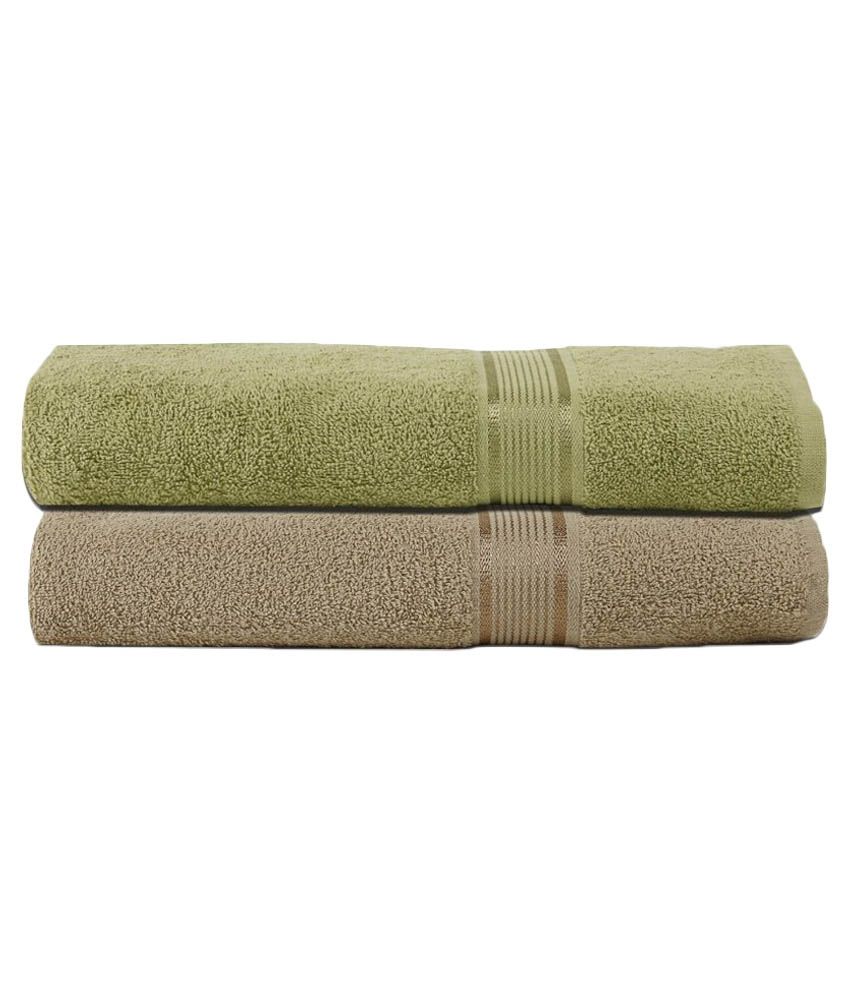 Phoenix International Multicolour Cotton Bath Towel Pack of 2 Buy