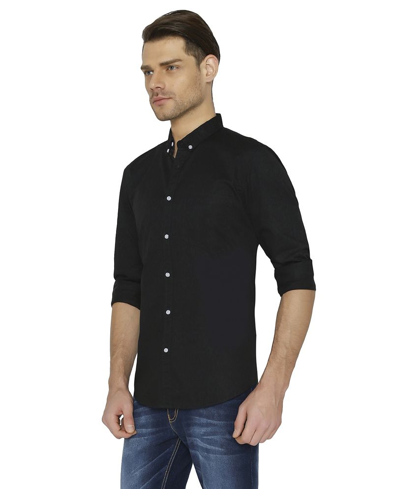 Dennis Lingo Black Casuals Slim Fit Shirts - Buy Dennis Lingo Black ...
