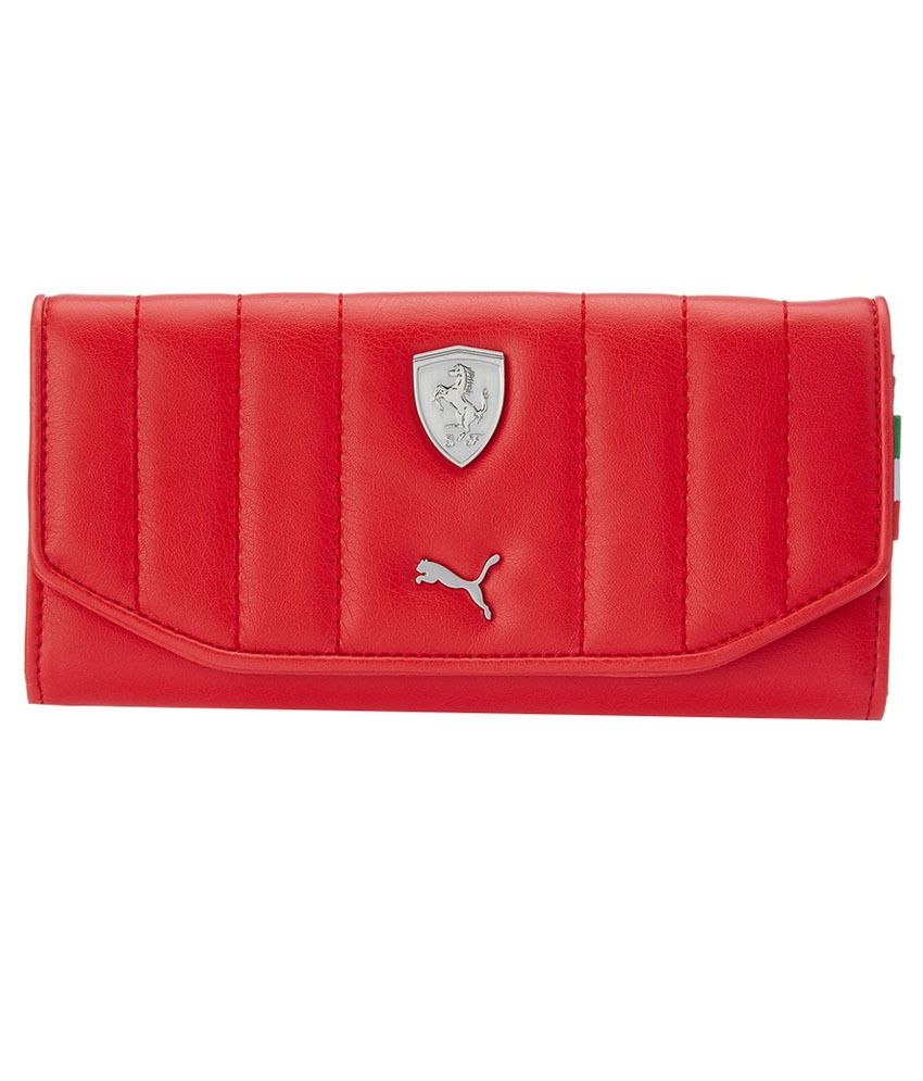 puma red wallet