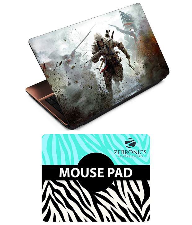     			Finearts Combo of Gaming Textured Laptop Skin With Mouse Pad