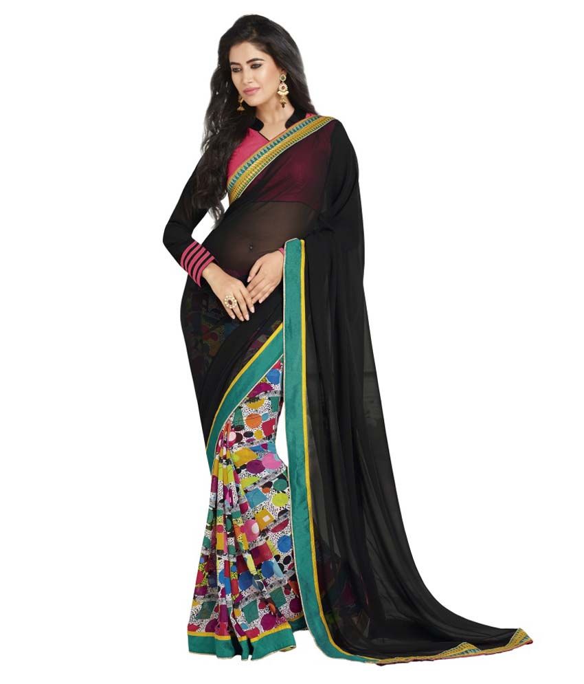 georgette saree look