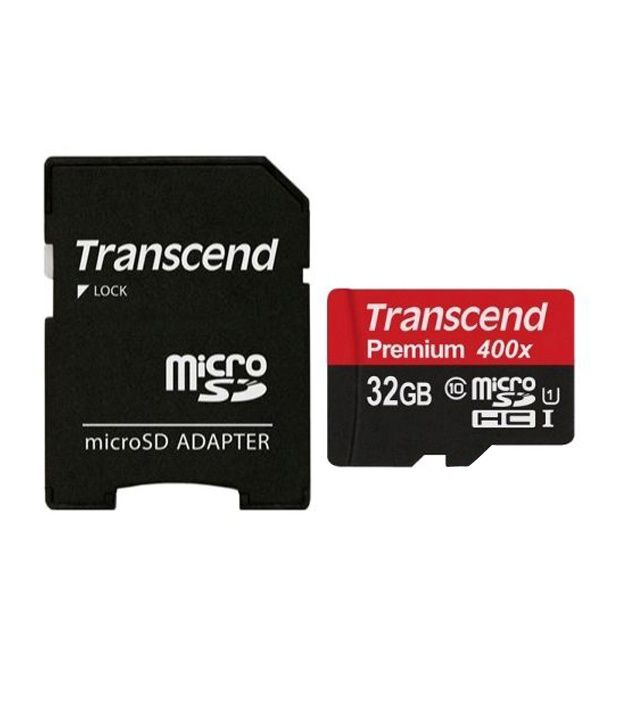     			Transcend 32GB Class 10 Micro SD Memory Card with Adapter