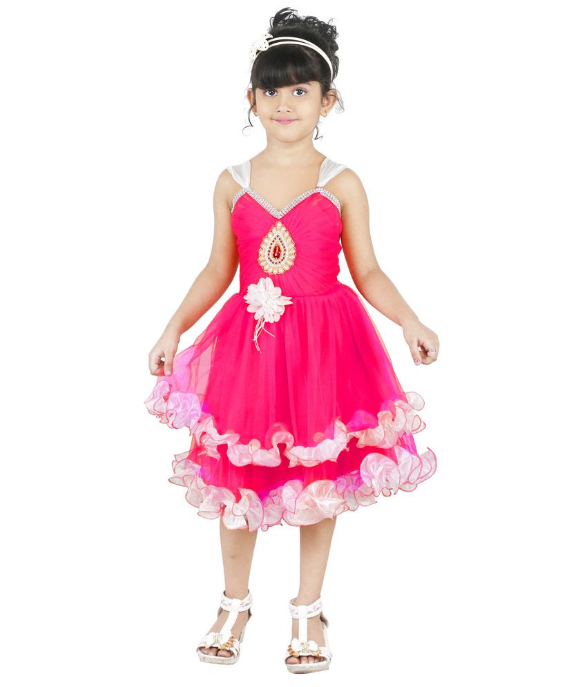 FTC Pink Frock for Girls - Buy FTC Pink ...