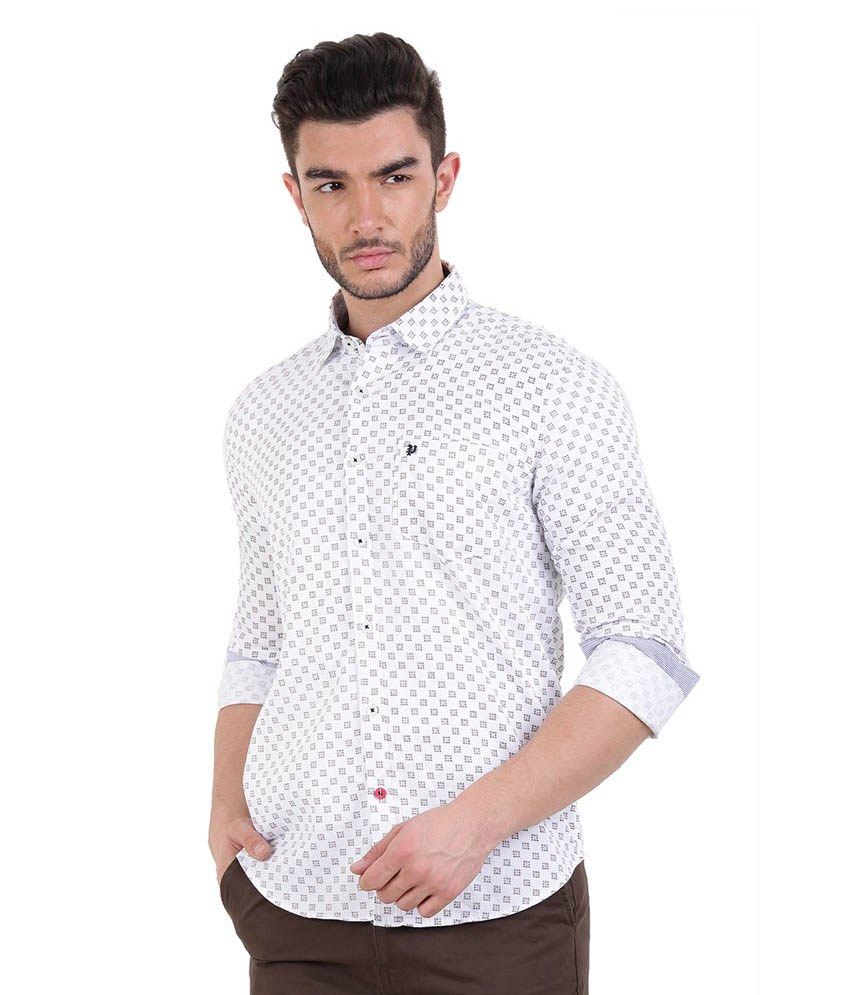 Pav Valley White Casuals Slim Fit Shirts - Buy Pav Valley White Casuals ...