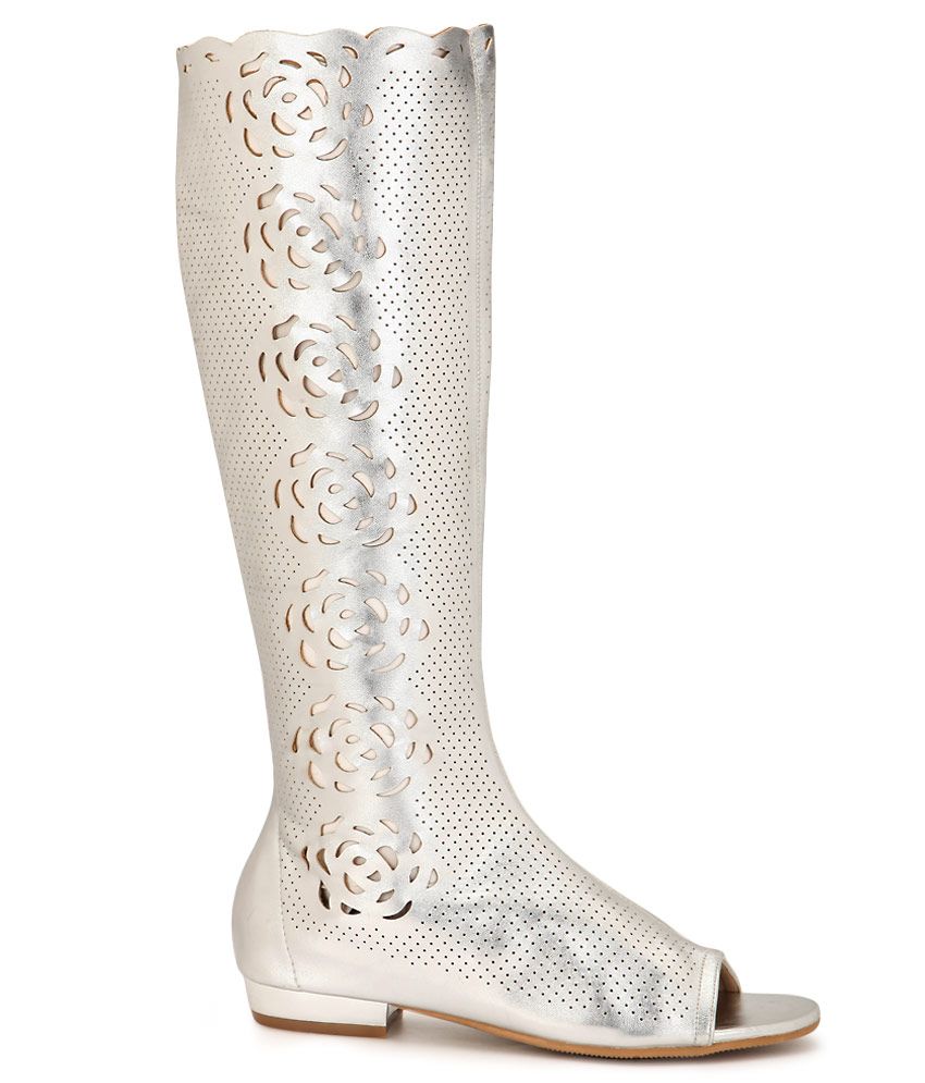 ladies silver cowboy boots