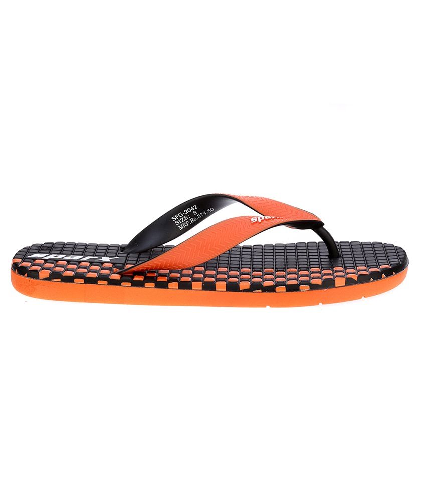 Sparx Orange Slippers Price in India- Buy Sparx Orange Slippers Online at  Snapdeal