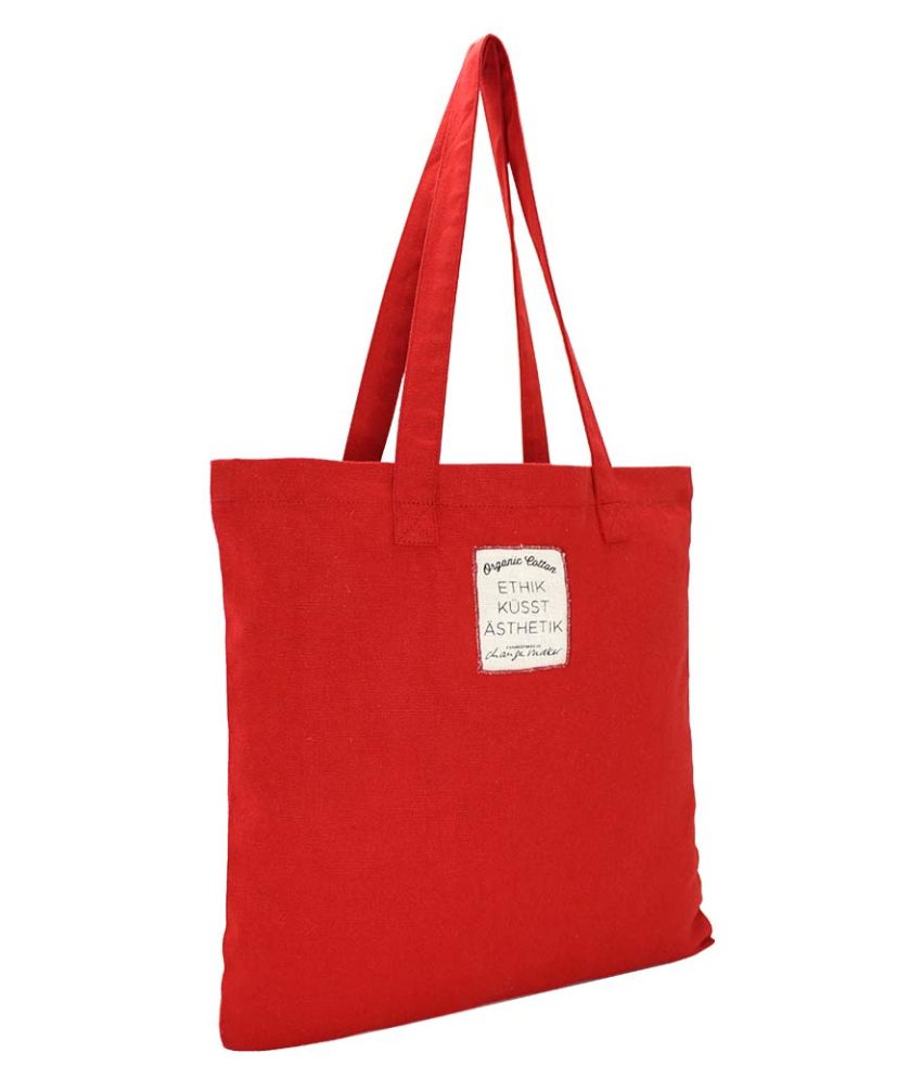 YOLO Red Canvas Tote Bag - Buy YOLO Red Canvas Tote Bag Online at Best ...
