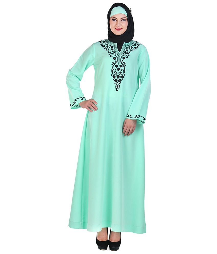 Momin Libas Green Kashibo Stitched Abaya-Burqas without Hijab Price in ...