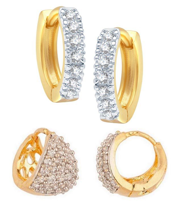     			Jewels Galaxy  American Diamonds Earrings Combo 