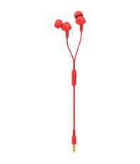 JBL C100SI In Ear Wired Earphones With Mic Red