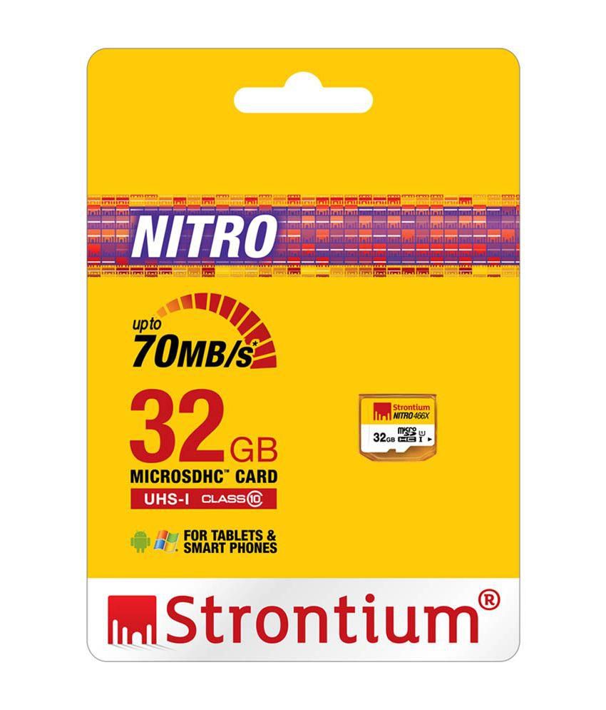     			Strontium Nitro 32GB 70Mb/s Class 10 Micro SD Memory Card